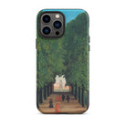 Avenue Saint Cloud Park Henri Rousseau Iphone Case, 13 Pro Max / Matte, Iphone Case Painting Tree Lined Avenue