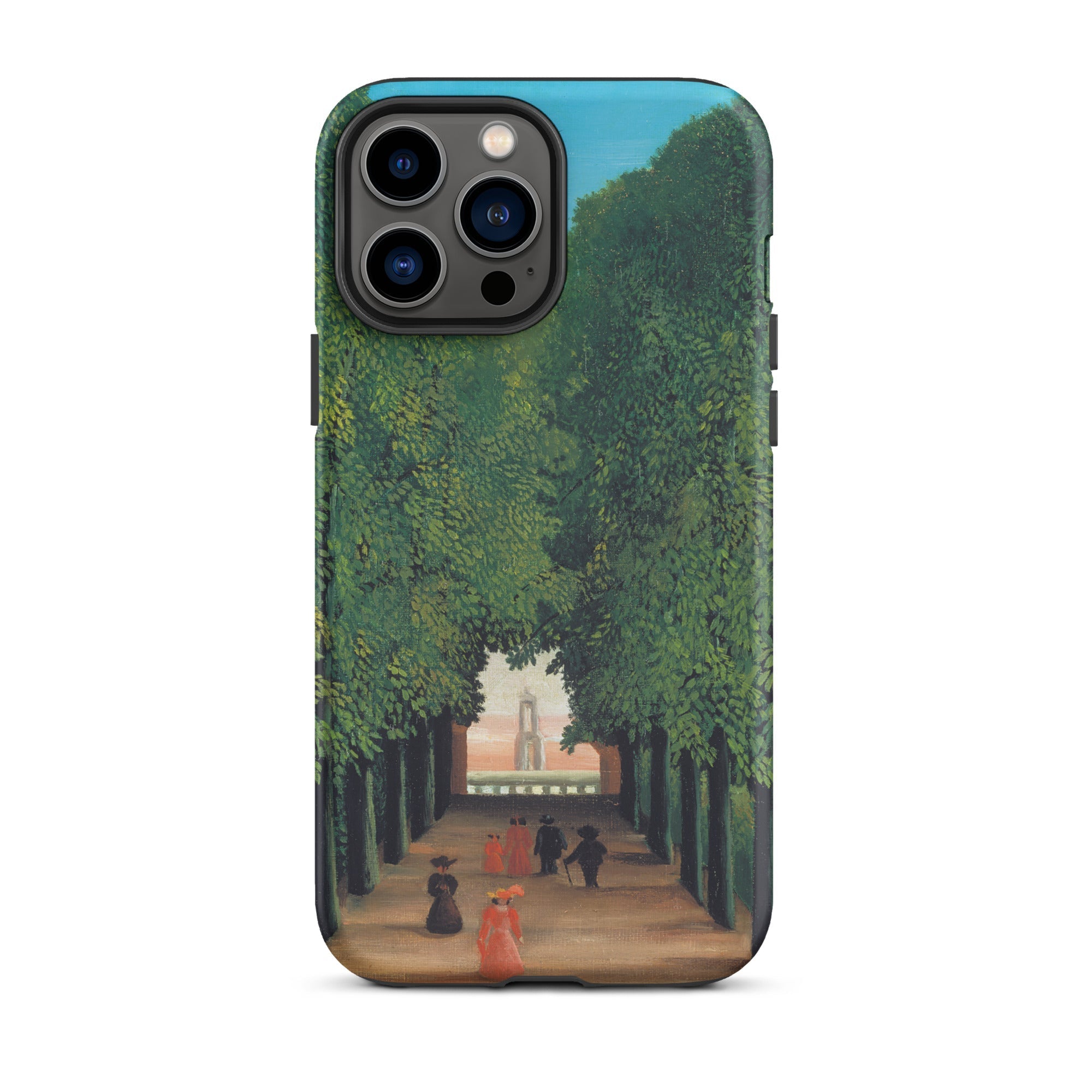 Avenue Saint Cloud Park Henri Rousseau Iphone Case, 13 Pro Max / Matte, Iphone Case Painting Tree Lined Avenue
