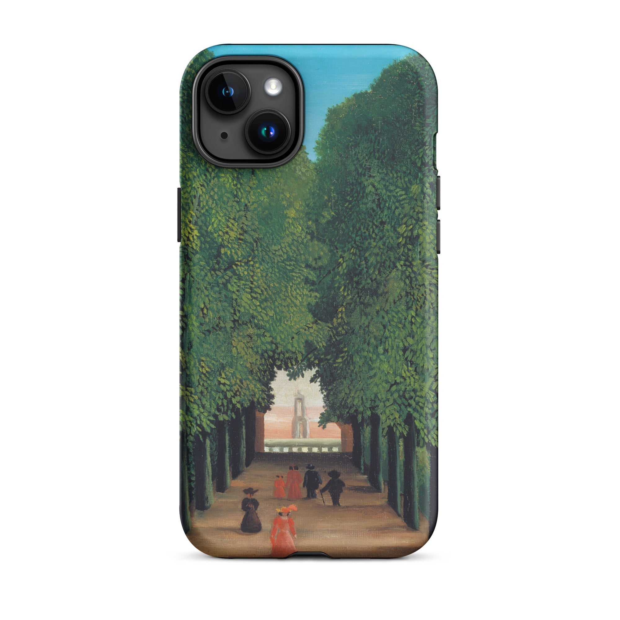 Avenue Saint Cloud Park - Henri Rousseau Iphone Case, 15 Plus / Matte, Phone Case Park Scene