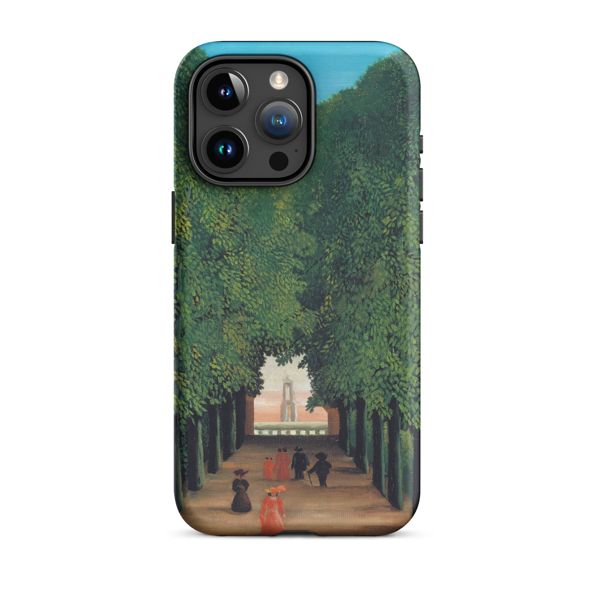 Avenue Saint Cloud Park Henri Rousseau Iphone Case, 15 Pro Max / Matte, Iphone Case Painting Tree Lined Avenue