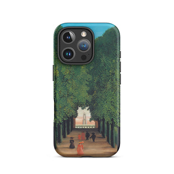 Avenue Saint Cloud Park - Henri Rousseau Iphone Case, 16 Pro / Matte, Phone Case Painting Tree-lined Path