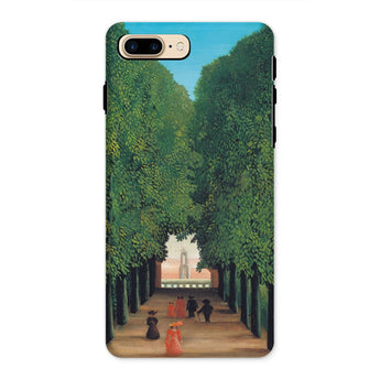 Avenue Saint Cloud Park - Henri Rousseau Iphone Case, 8 Plus / Matte, Phone Case Painting Tree-lined Path