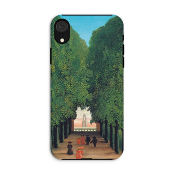 Avenue Saint Cloud Park - Henri Rousseau Iphone Case, Xr / Matte, Phone Case Painting Tree-lined Path