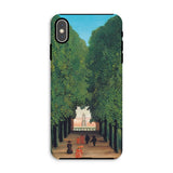 Avenue Saint Cloud Park - Henri Rousseau Iphone Case, Xs Max / Matte, Phone Case Painting Tree-lined Avenue