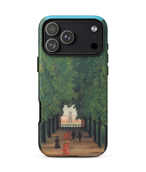 Iphone 17 Pro Max / Matte Avenue Saint Cloud Park - Henri Rousseau Phone Case, Chestnut Leaves, Emerald Hush