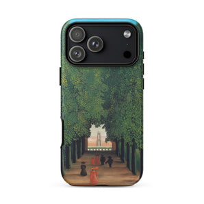 Avenue Saint Cloud Park - Henri Rousseau Phone Case Iphone 17 Pro Max / Matte Iphone 12 Pro Max Case Green Brown Tree-lined Henri Rousseau