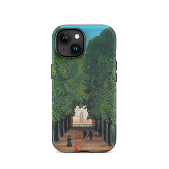 Avenue Saint Cloud Park - Henri Rousseau Phone Case Iphone 15 / Matte Iphone Case Park Scene Henri Rousseau Iphone, Chestnut Leaves,