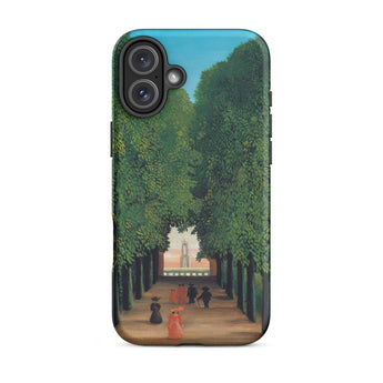 Avenue Saint Cloud Park - Henri Rousseau Phone Case Iphone 16 Plus / Matte Phone Case Park Scene Henri Rousseau Iphone, Chestnut Leaves,
