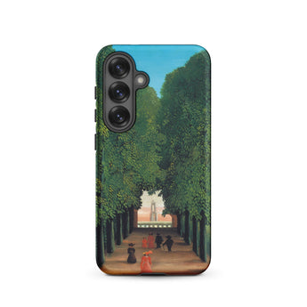 Avenue Saint Cloud Park - Henri Rousseau Phone Case Samsung Galaxy S25 / Matte Phone Case Vibrant Impressionistic Painting Avenue Lined