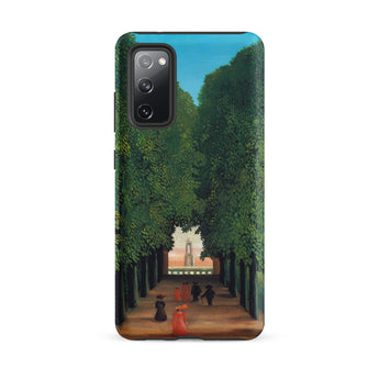 Avenue Saint Cloud Park - Henri Rousseau Samsung Case, Galaxy S20 Fe / Matte, Smartphone Case Painted Scene Tree-lined Path Figures