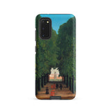 Avenue Saint Cloud Park - Henri Rousseau Samsung Case, Galaxy S20 / Matte, Smartphone Case Painting Tree-lined Path Figures