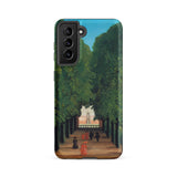 Avenue Saint Cloud Park - Henri Rousseau Samsung Case, Galaxy S21 Fe / Matte, Phone Case Classical Painting Tree-lined Path Figures