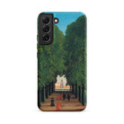 Avenue Saint Cloud Park Henri Rousseau Samsung Case, Galaxy S22 Plus / Matte, Smartphone Case Classical Painting Tree Lined Avenue Figures