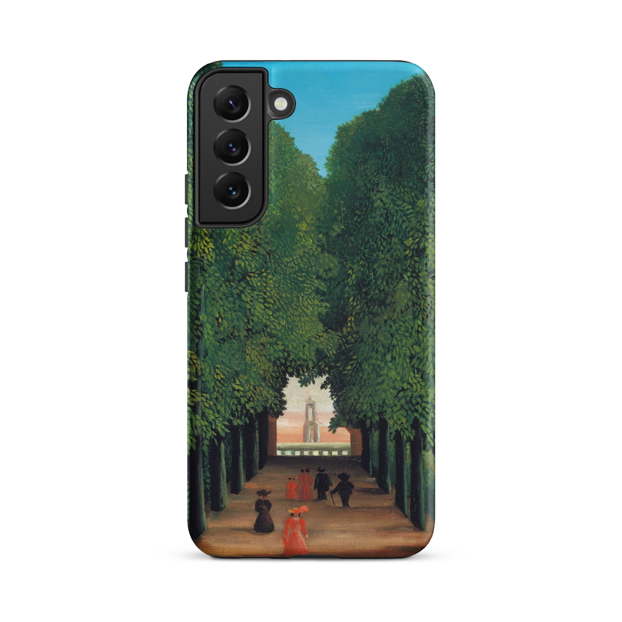 Avenue Saint Cloud Park Henri Rousseau Samsung Case, Galaxy S22 Plus / Matte, Smartphone Case Classical Painting Tree Lined Avenue Figures