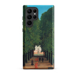 Avenue Saint Cloud Park - Henri Rousseau Samsung Case, Galaxy S22 Ultra / Matte, Phone Case Classical Painting Tree-lined Avenue Figures