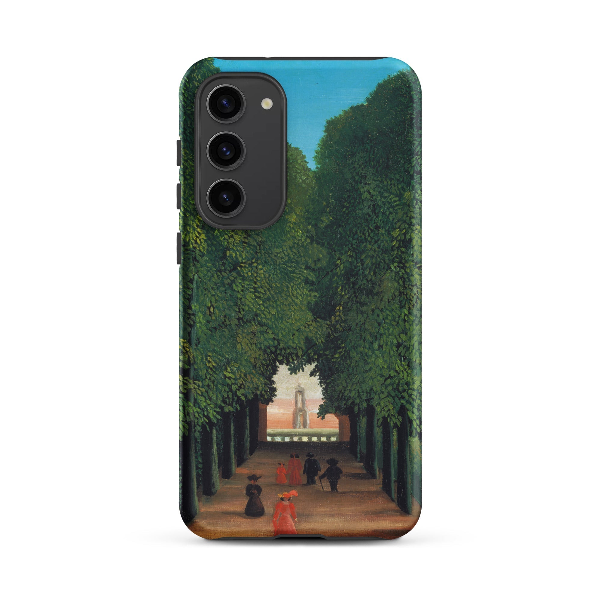 Avenue Saint Cloud Park Henri Rousseau Samsung Case, Galaxy S23 Plus / Matte, Phone Case Stylized Painting Tree Lined Path