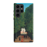 Avenue Saint Cloud Park - Henri Rousseau Samsung Case, Galaxy S23 Ultra / Matte, Phone Case Artistic Depiction Tree-lined Path Figures