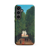Avenue Saint Cloud Park - Henri Rousseau Samsung Case, Galaxy S24 Plus / Matte, Smartphone Case Classical Painting Tree-lined Path Figures