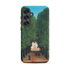 Avenue Saint Cloud Park Henri Rousseau Samsung Case, Galaxy S25 Plus / Matte, Smartphone Case Classical Painting Tree Lined Avenue Figures