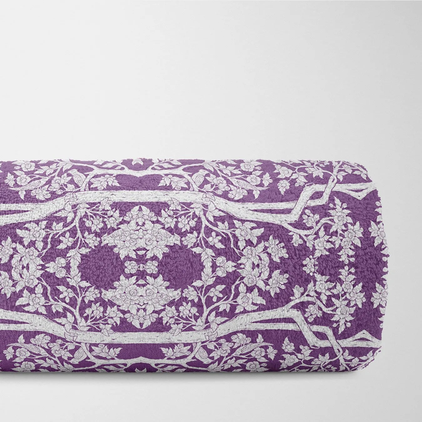 Aviary Beach Towel - purple - Ethical Bath Towel - Beach Towels - Aesthetic Art