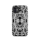 Aviary Black Aesthetic Pattern Art Iphone Case, 11 / Matte, Black White Floral Patterned Phone Case