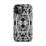 Aviary Black Aesthetic Pattern Art Iphone Case, 11 Pro / Matte, Black White Floral Patterned Phone Case