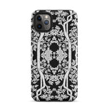 Aviary Black Aesthetic Pattern Art Iphone Case, 11 Pro Max / Matte, Black White Floral Patterned Phone Case