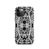 Aviary Black Aesthetic Pattern Art Iphone Case, 12 Pro / Matte, Black White Floral Patterned Phone Case