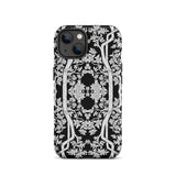 Aviary Black Aesthetic Pattern Art Iphone Case, 13 / Matte, Black White Floral Patterned Phone Case