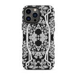 Aviary Black Aesthetic Pattern Art Iphone Case, 13 Pro Max / Matte, Black White Floral Patterned Phone Case