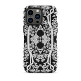 Aviary Black Aesthetic Pattern Art Iphone Case, 14 Pro Max / Matte, Black White Floral Patterned Phone Case