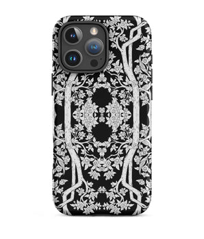 Iphone 16 Pro Max / Matte Aviary Black Aesthetic Pattern Art Case Phone, Battle-tested Design, Cases