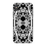 Aviary Black Aesthetic Pattern Art Iphone Case x / Matte Ornate Black White Floral Patterned Phone Case Intricate Pattern Art Phone,