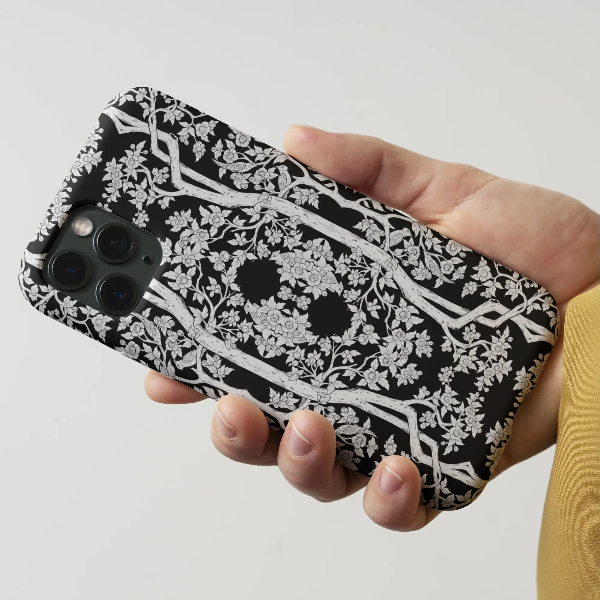 Aviary Black Aesthetic Pattern Art Phone Case - Mobile Phone Cases - Aesthetic Art