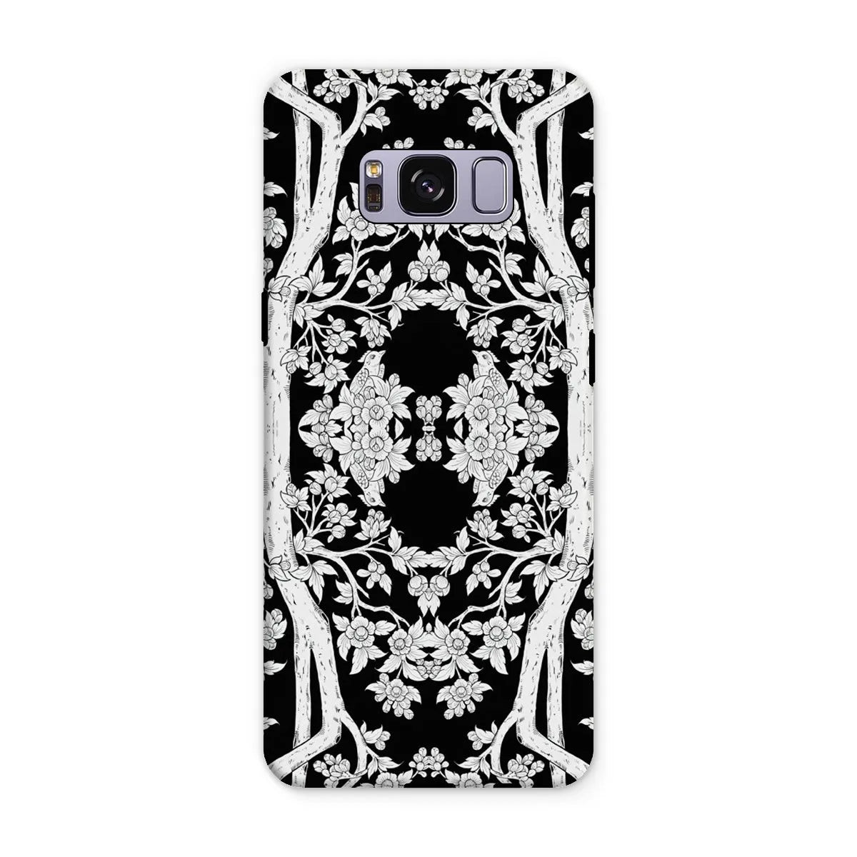 Aviary Black Aesthetic Pattern Art Phone Case - Samsung Galaxy S8 Plus / Matte - Mobile Phone Cases - Aesthetic Art