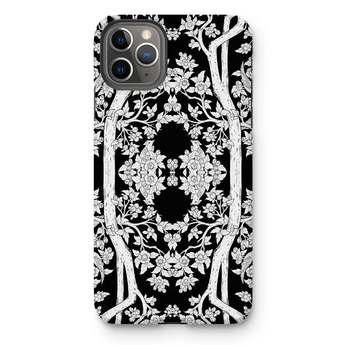 Aviary Black Aesthetic Pattern Art Phone Case - Iphone 11 Pro Max / Matte - Mobile Phone Cases - Aesthetic Art