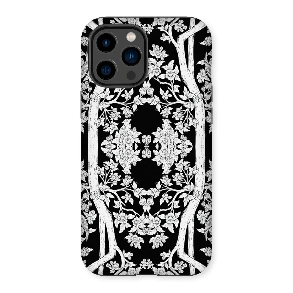 Aviary Black Aesthetic Pattern Art Phone Case - Iphone 14 Pro Max / Matte - Mobile Phone Cases - Aesthetic Art