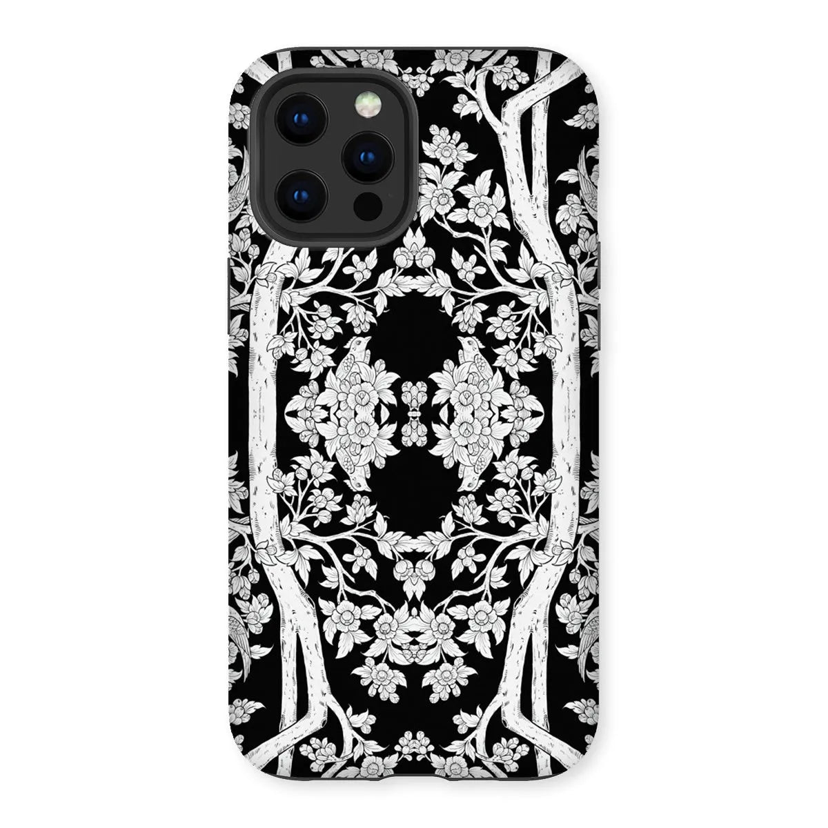Aviary Black Aesthetic Pattern Art Phone Case - Iphone 12 Pro Max / Matte - Mobile Phone Cases - Aesthetic Art