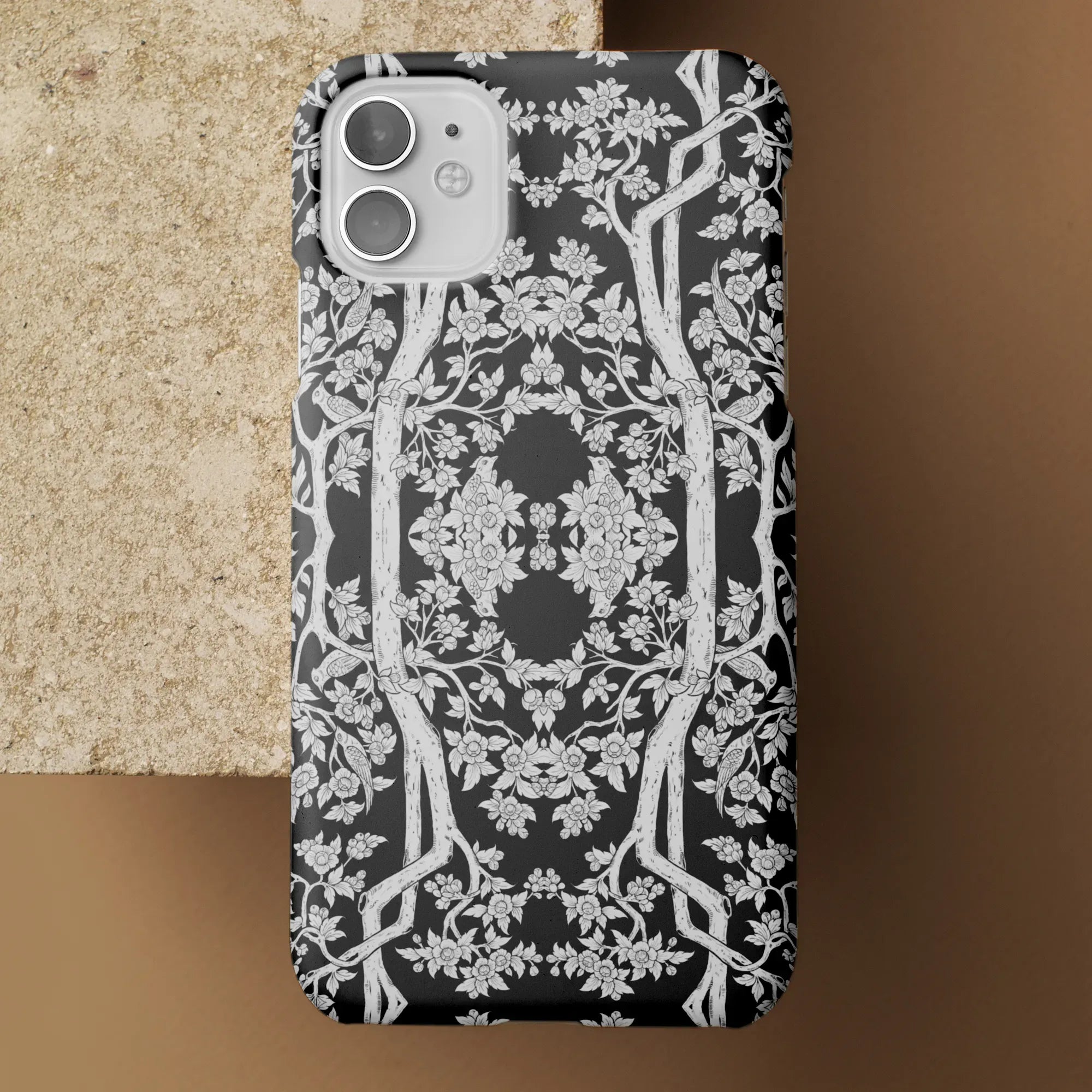Aviary Black Aesthetic Pattern Art Phone Case - Mobile Phone Cases - Aesthetic Art