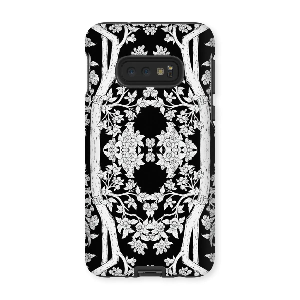 Aviary Black Aesthetic Pattern Art Phone Case - Samsung Galaxy S10e / Matte - Mobile Phone Cases - Aesthetic Art