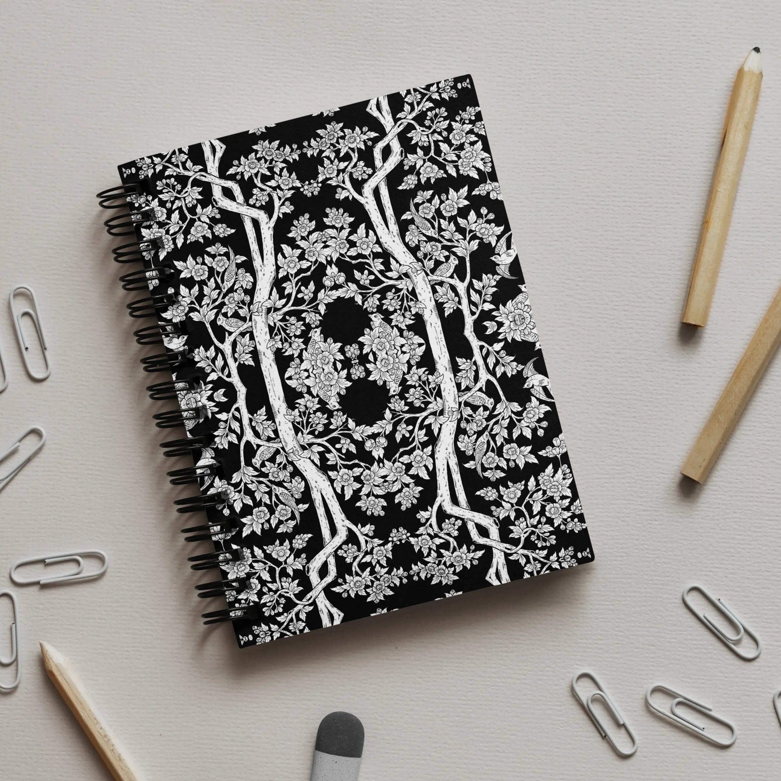 Aviary Black Notebook - Notebooks & Notepads - Aesthetic Art
