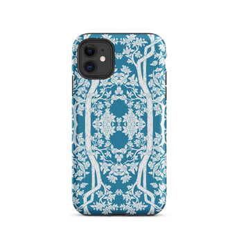 Aviary Blue Aesthetic Pattern Art Iphone Case, 11 / Matte, Blue Floral Patterned Phone Case