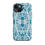 Aviary Blue Aesthetic Pattern Art Iphone Case, 15 Plus / Matte, Blue Floral Patterned Phone Case