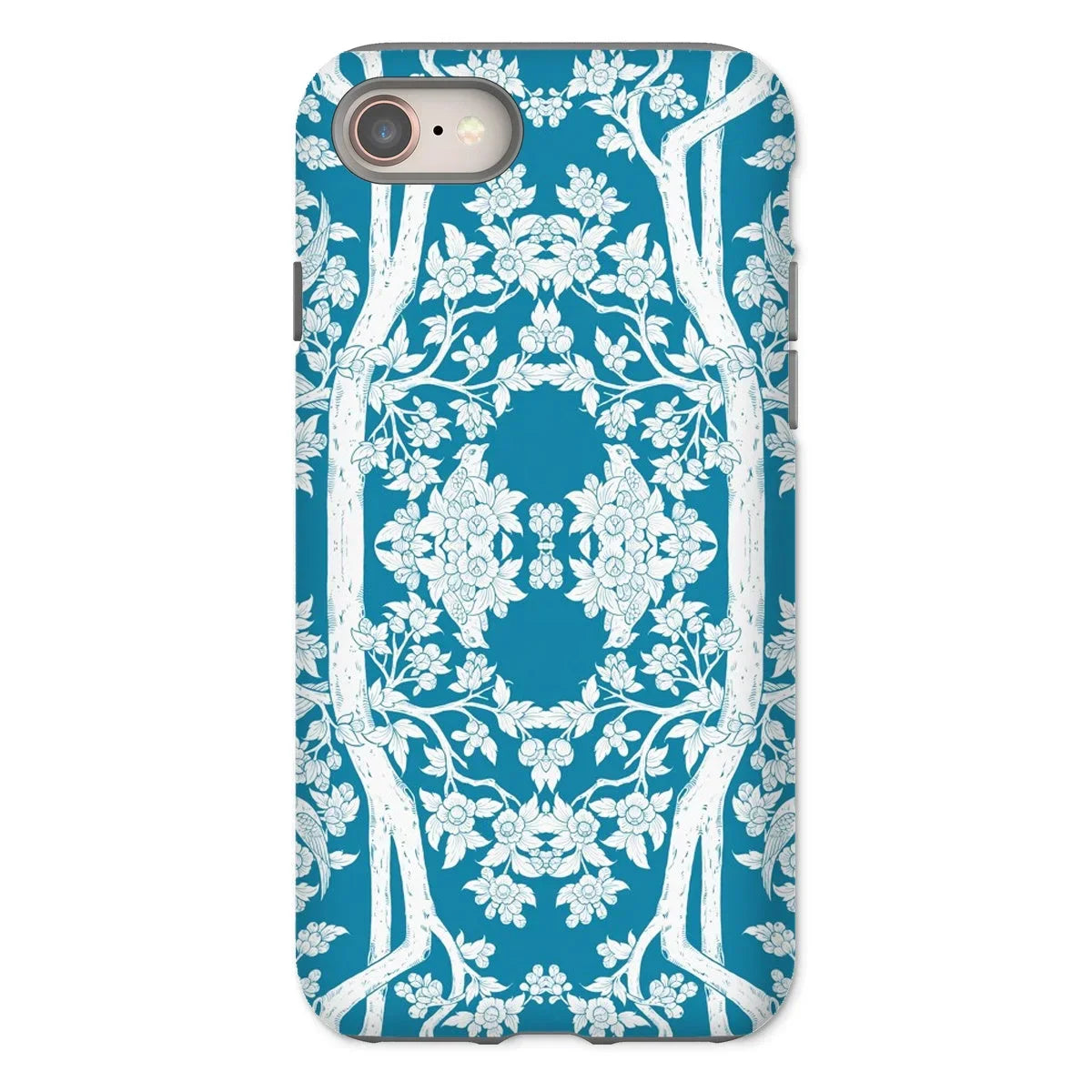 Aviary Blue Aesthetic Pattern Art Iphone Case - 8 / Matte