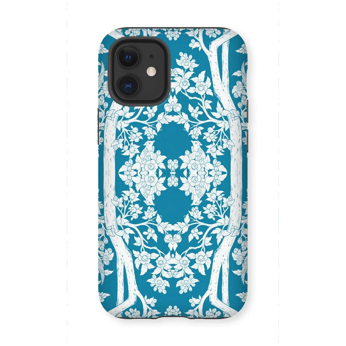 Aviary Blue Aesthetic Pattern Art Phone Case - Iphone 12 Mini / Matte - Mobile Phone Cases - Aesthetic Art