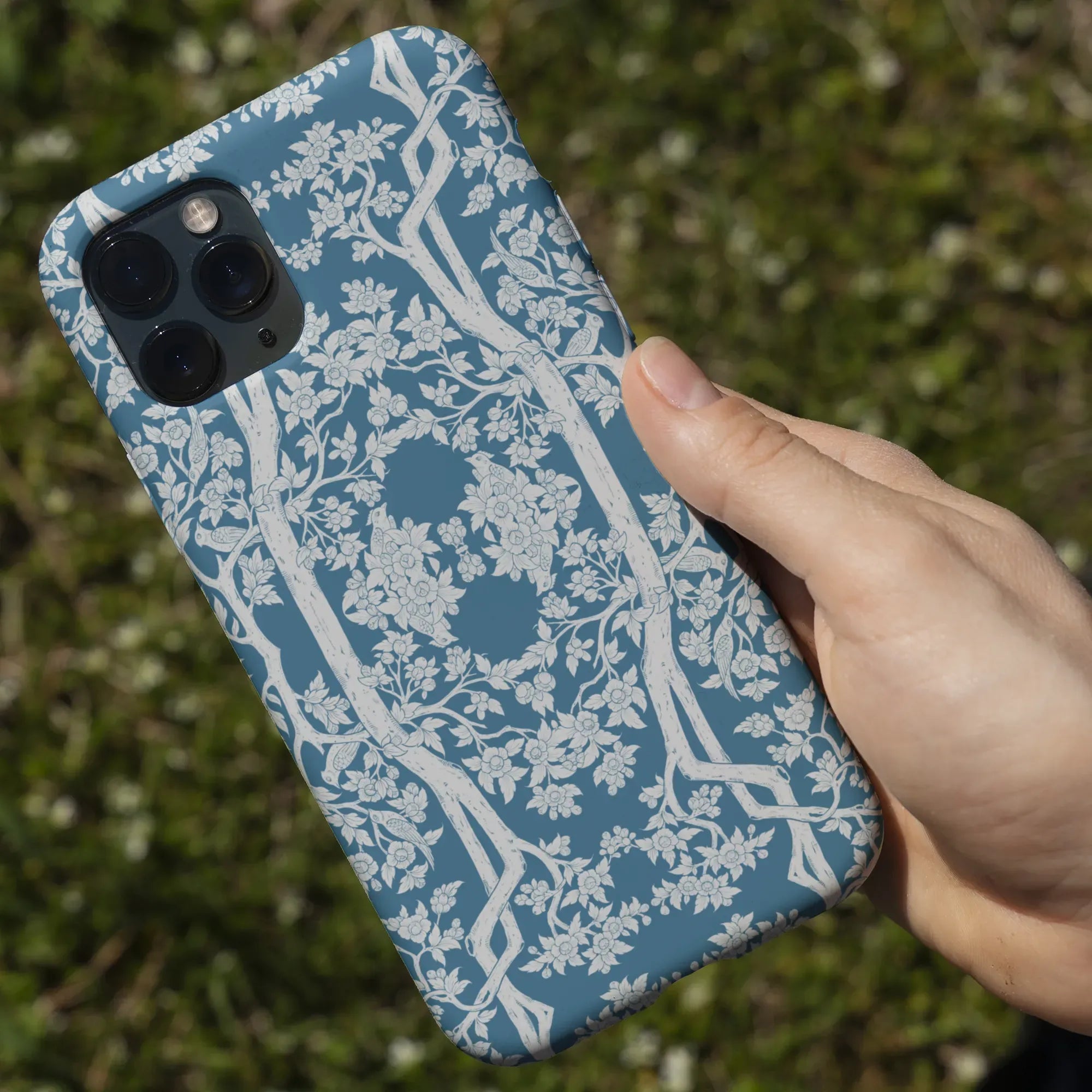 Aviary Blue Aesthetic Pattern Art Phone Case - Mobile Phone Cases - Aesthetic Art