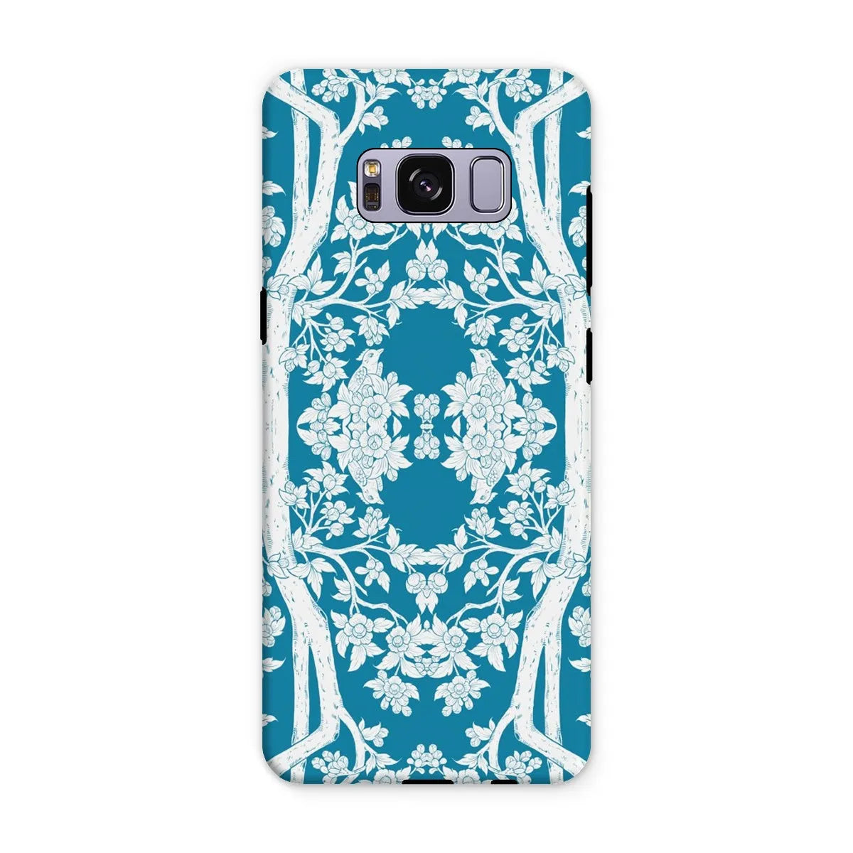 Aviary Blue Aesthetic Pattern Art Phone Case - Samsung Galaxy S8 Plus / Matte - Mobile Phone Cases - Aesthetic Art