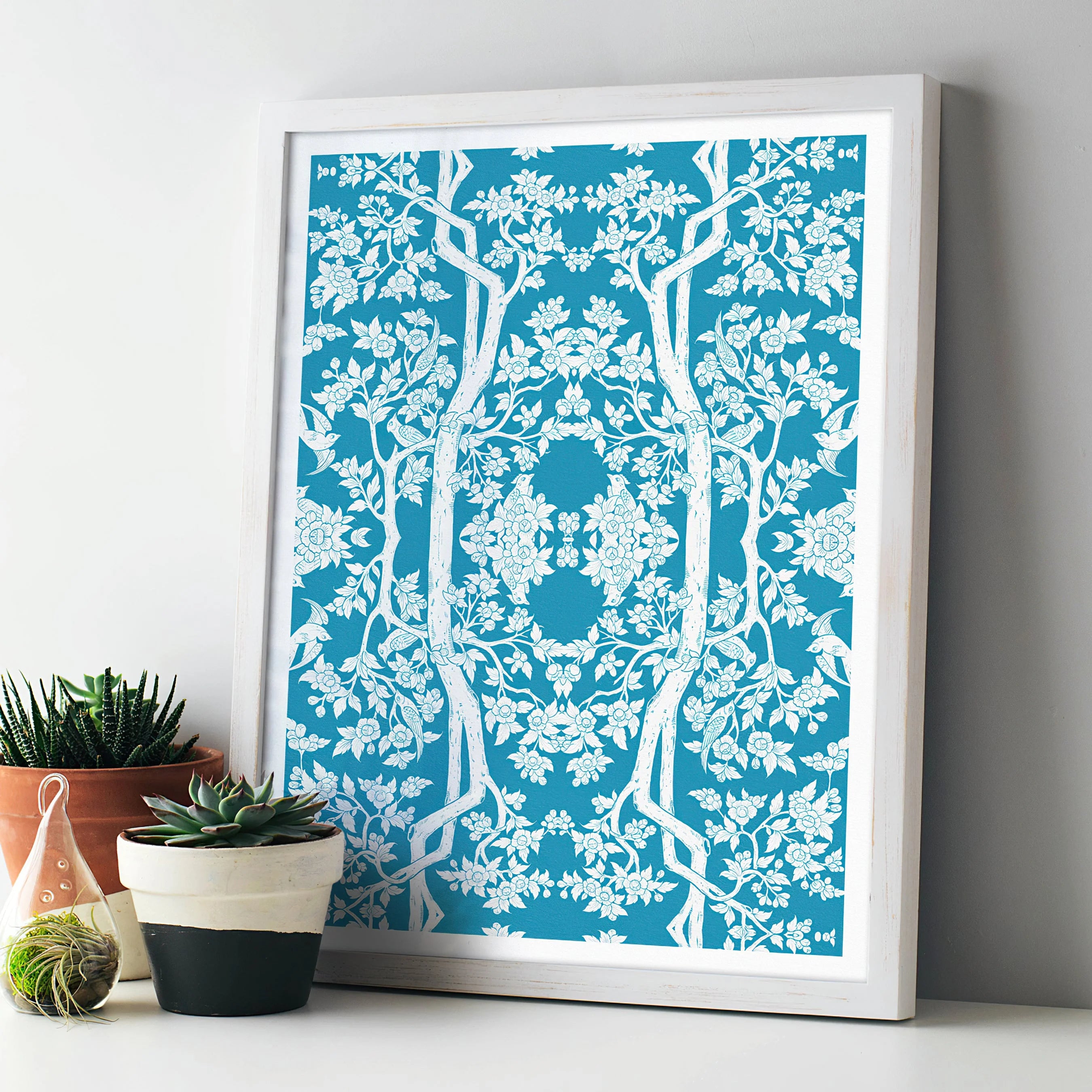 Aviary Blue Art Print