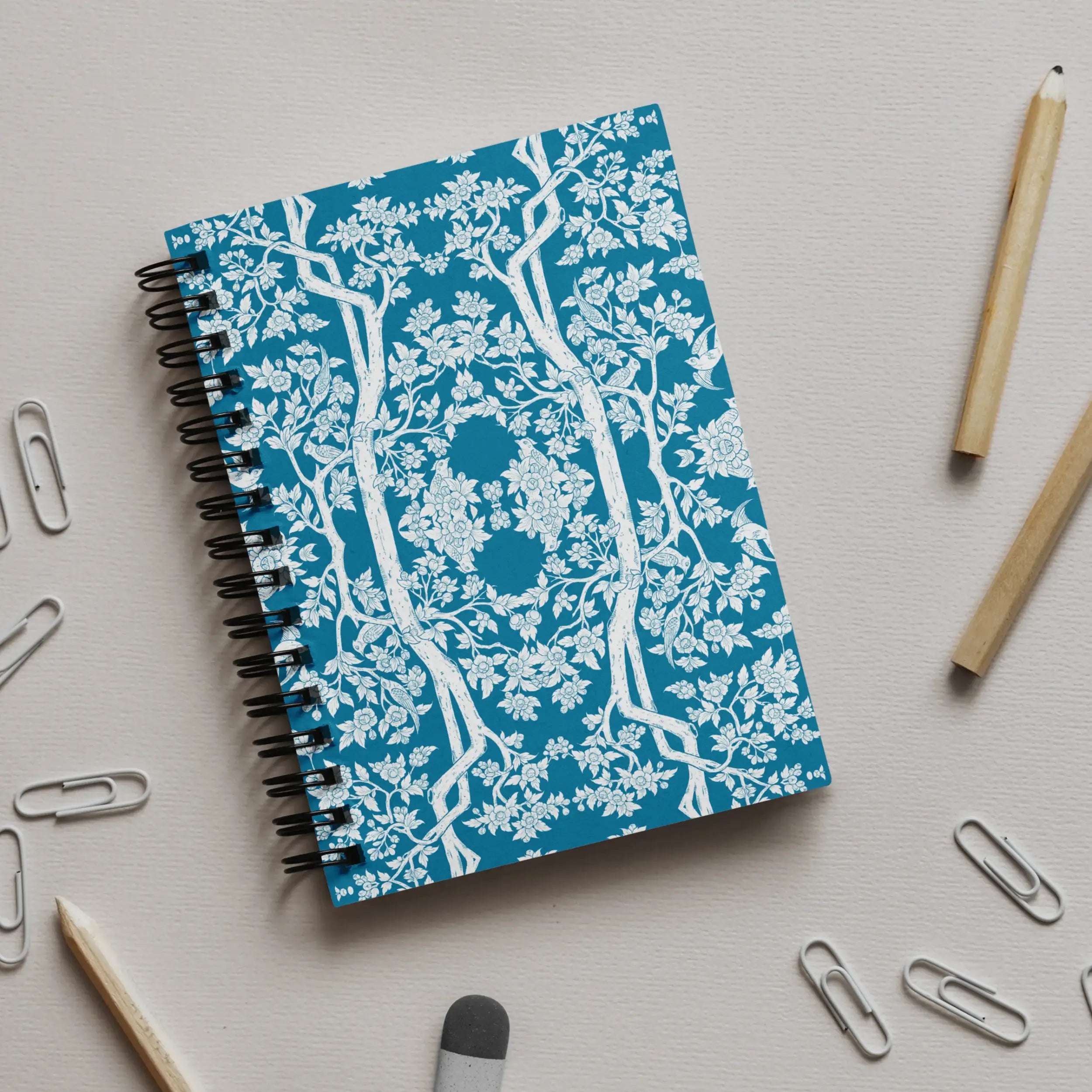 Aviary Blue Notebook - Notebooks & Notepads - Aesthetic Art