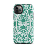 Aviary Green Aesthetic Pattern Art Iphone Case 11 Pro Max / Matte Green Floral Patterned Phone Case Pattern Art Phone, Battle-tested